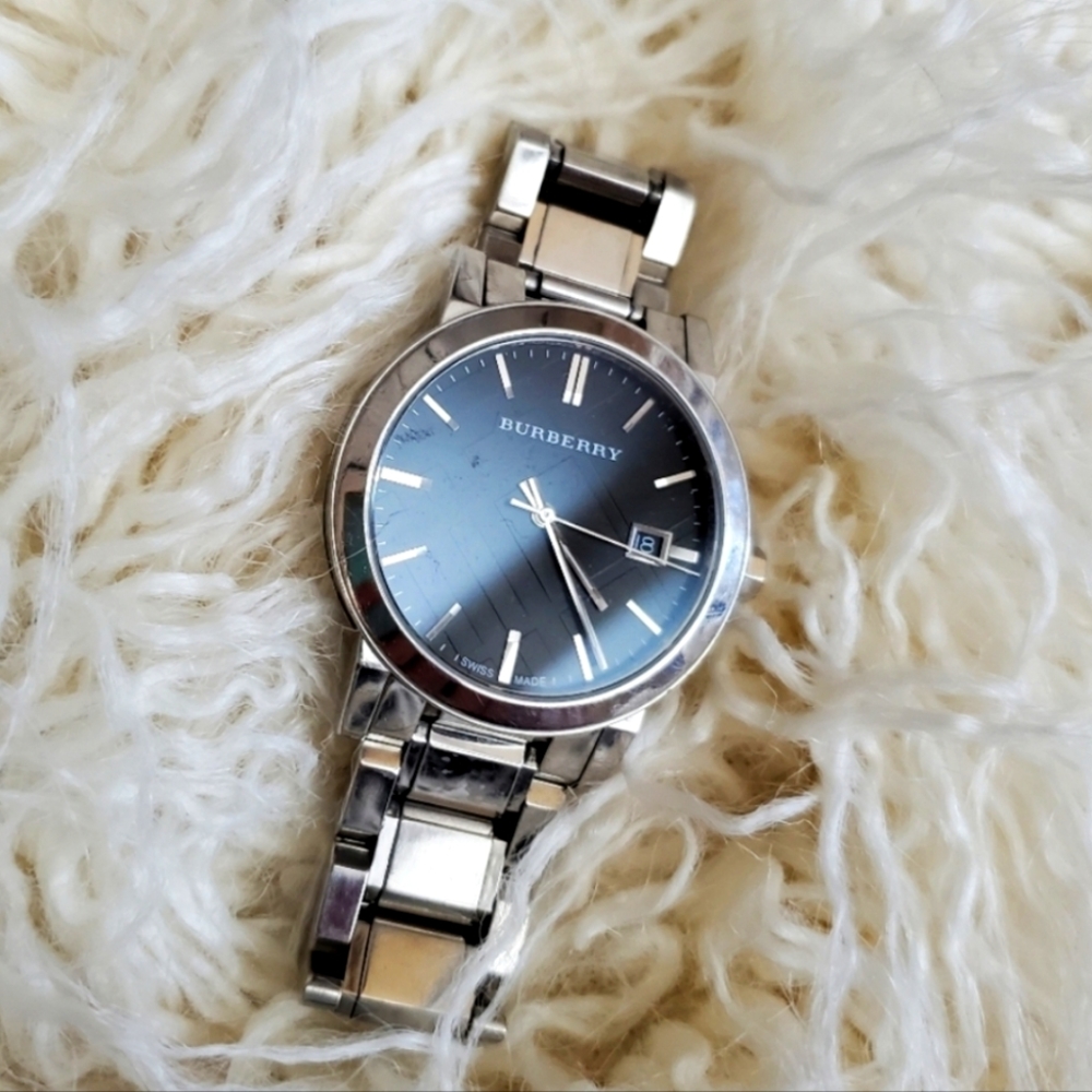 Burberry Silver House Check Face Watch